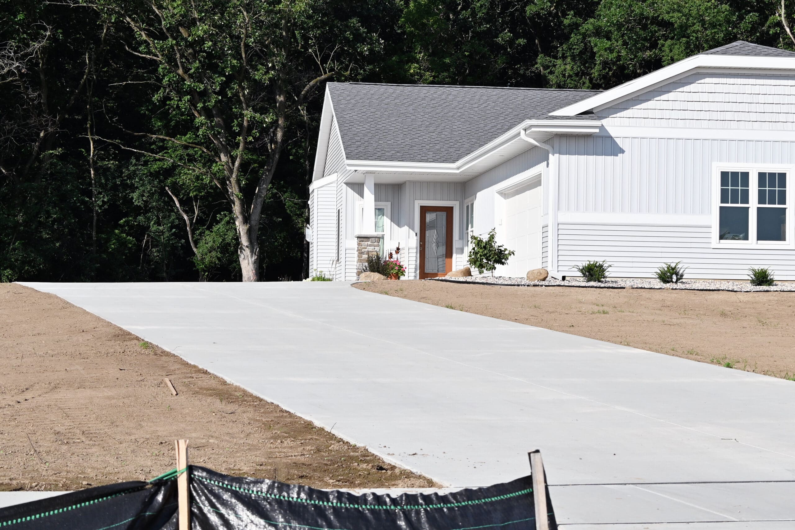 concrete driveway installed Rogers AR
