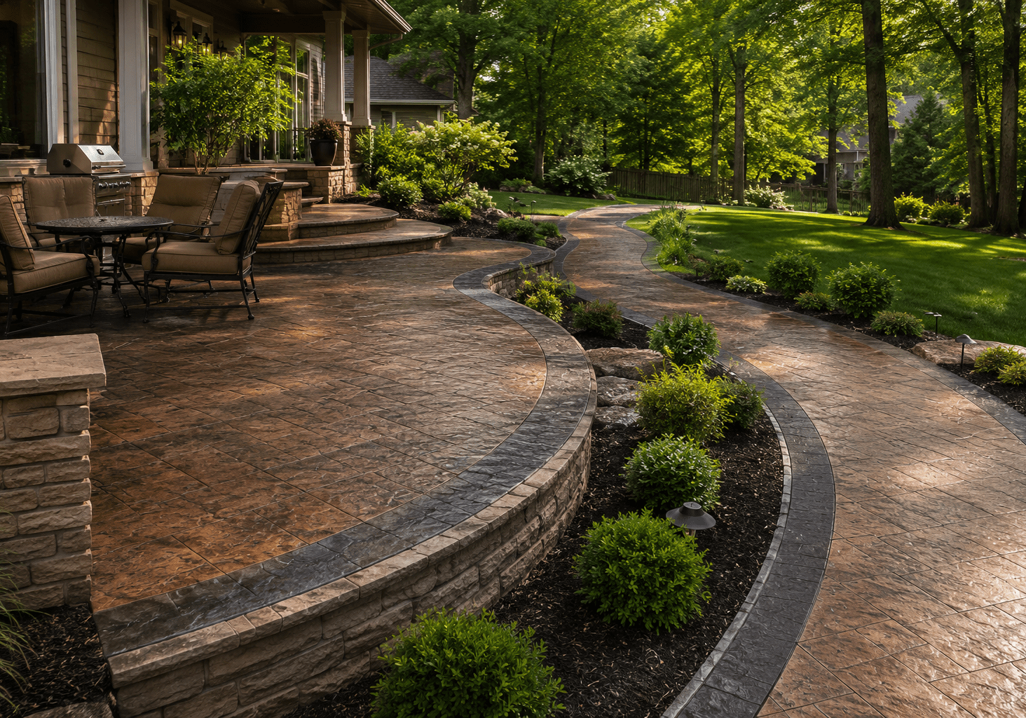 decorative staining concrete installation Rogers AR